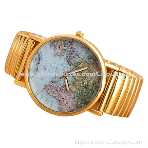 Ladies' Fancy Wristwatch with Alloy and Leather Band, Nice Choice for Girlfriends as GiftNew